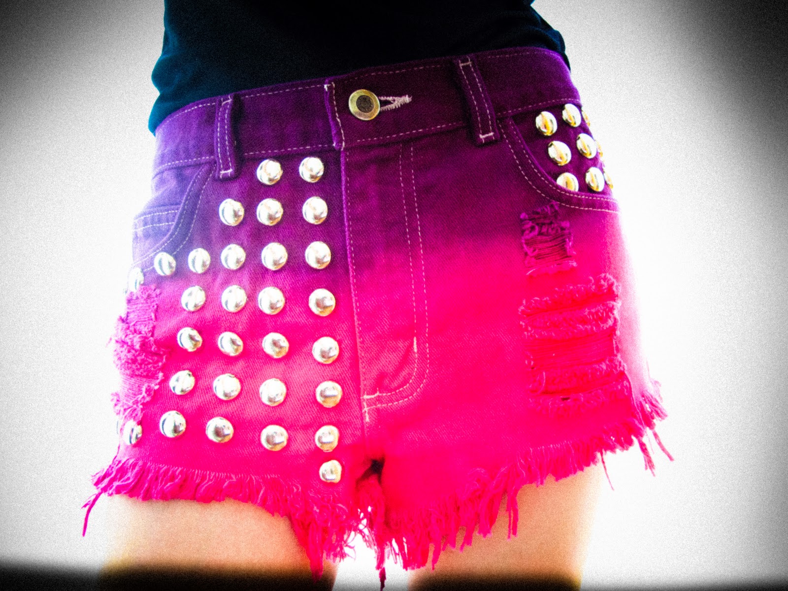 Dani X - Local Store Hot Pink Blazer, Sabo Skirt Studded Shorts, Black ...