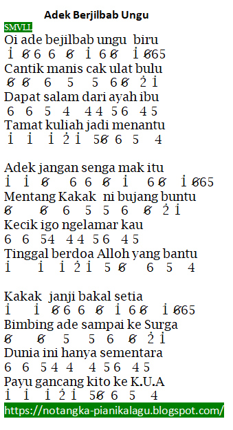 Adek Berjilbab Hitam Lirik
