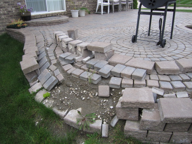 patio raised paver brick pavers repair build patios bill elevated repaired doctor collapse need