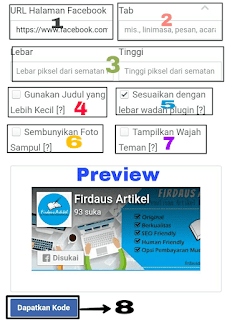 Plugin Halaman Facebook (Fanspage) Cara mengisi data plugin Halaman Facebook
