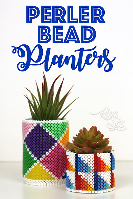 Three Dimensional Pearler Bead Planters.  So easy to make and the only limit is your creativity.  Would be a great kids craft for birthday parties or scout meetings. 