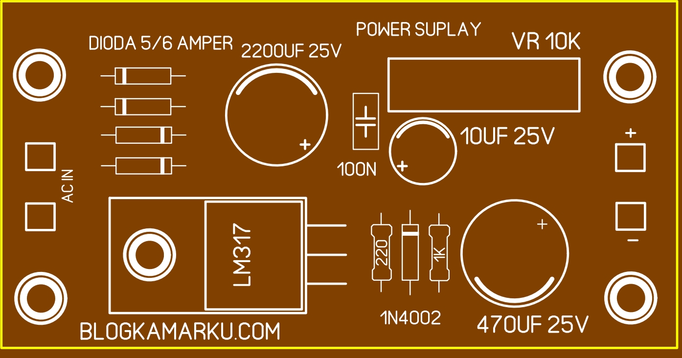 rangkaian power supply 12 volt 5 ampere Sederhana Rangkaian elektronik