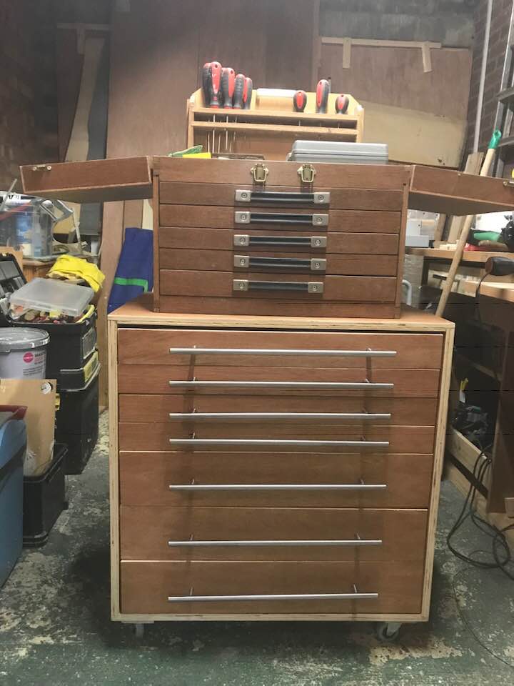 The View From Here Rolling Tool Cabinet Completed