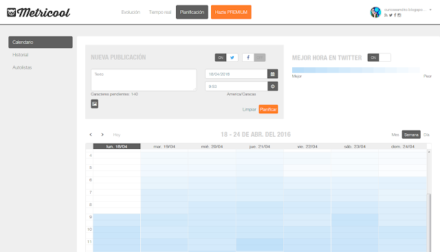 programar-contenido-Metricool- mejor-hora-para-Twittear