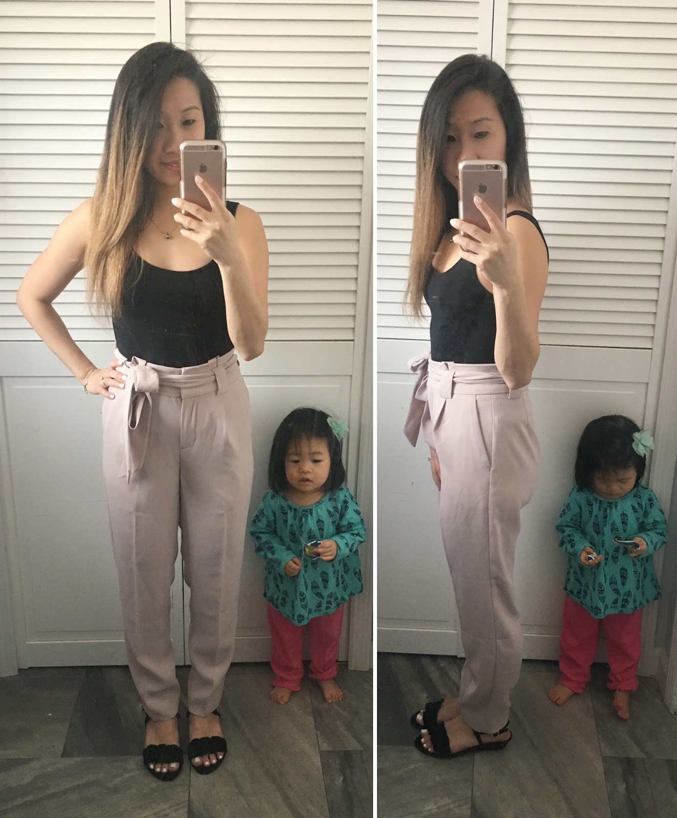 high waisted sash tie ankle pant