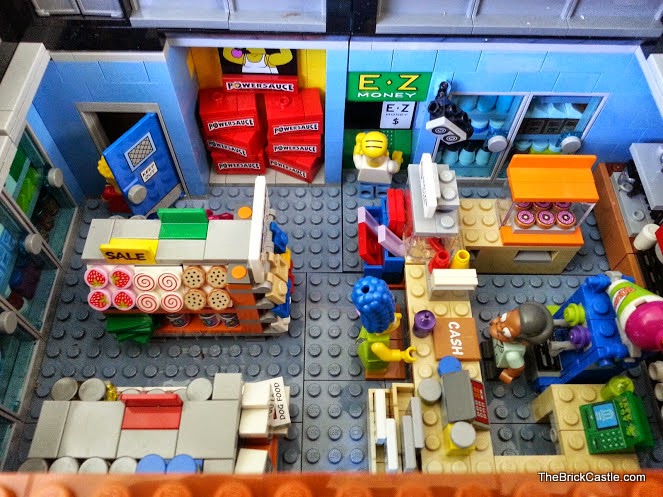 LEGO Simpson's Kwik-E-Mart shop interior from above 71016