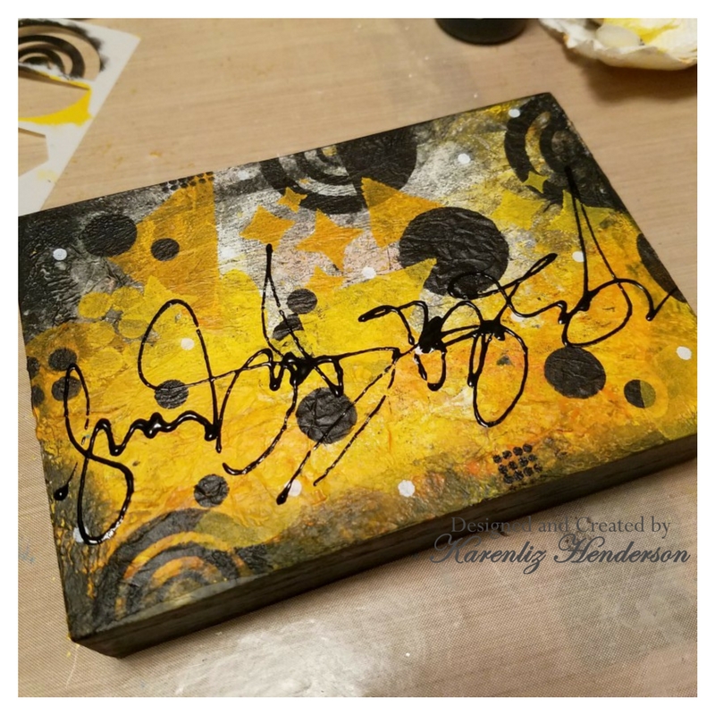 My Creative Endeavors Cheating with Stencils Abstract 5x7 Shapes