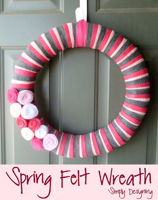 Spring Felt Wreath