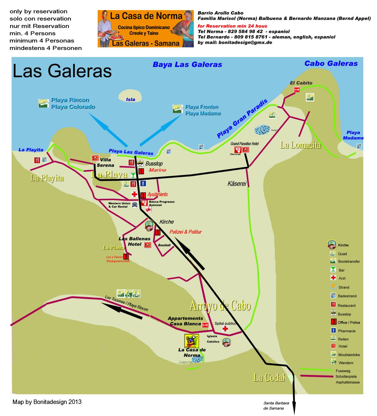 Mapa Las Galeras 