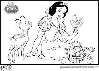 free snow white coloring pages to print