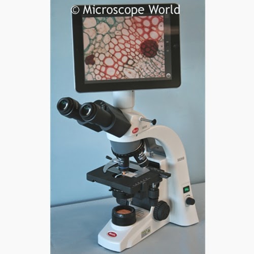 tablet camera on microscope image