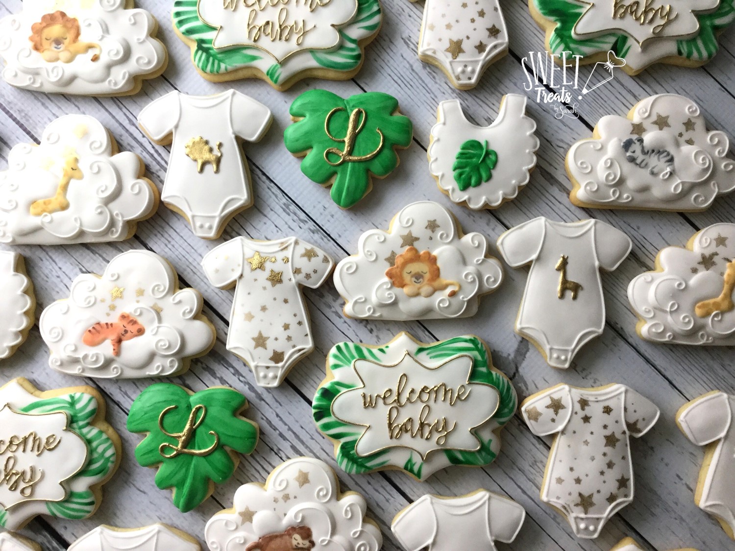 Sweet Treats by Sarah Sleepy Safari Baby Shower Cookies