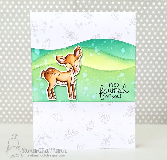 Fawn card by Samantha Mann | Deer Friend Stamp Set by Newton's Nook Designs #newtonsnook #handmade