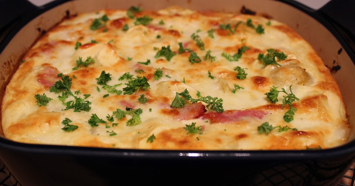 Tortelliniauflauf mit Schinken-Sahne-Soße
