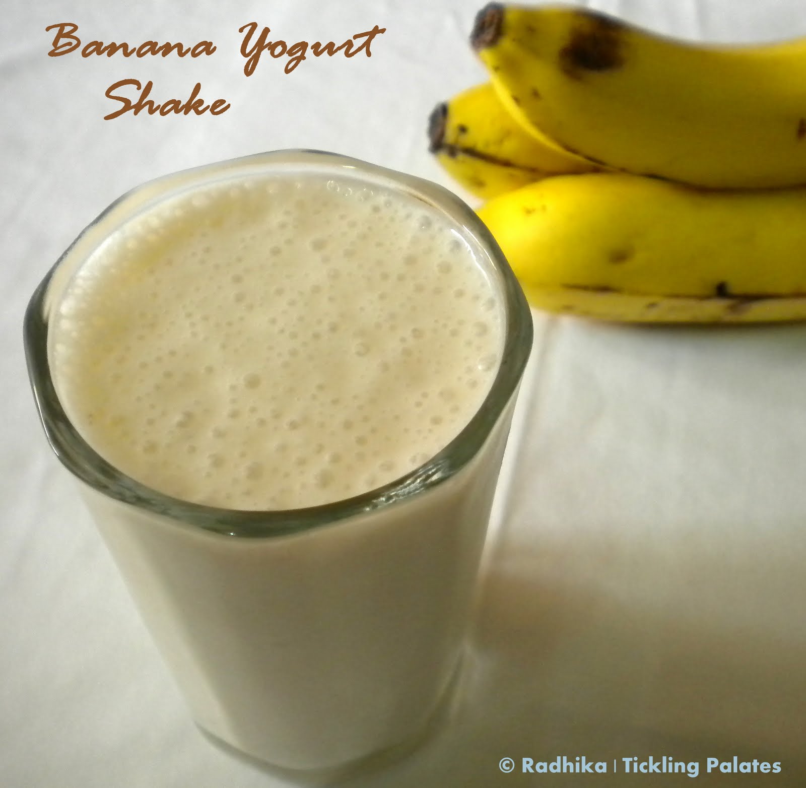 Banana Yogurt Shake - Tickling Palates
