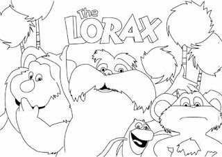 Truffula 2 Lorax Tree Cutting Coloring Page Coloring Pages