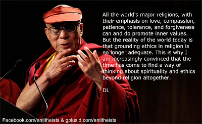 Antitheist Atheists Opposing Religious Harm.: Dalai Lama Quote Beyond