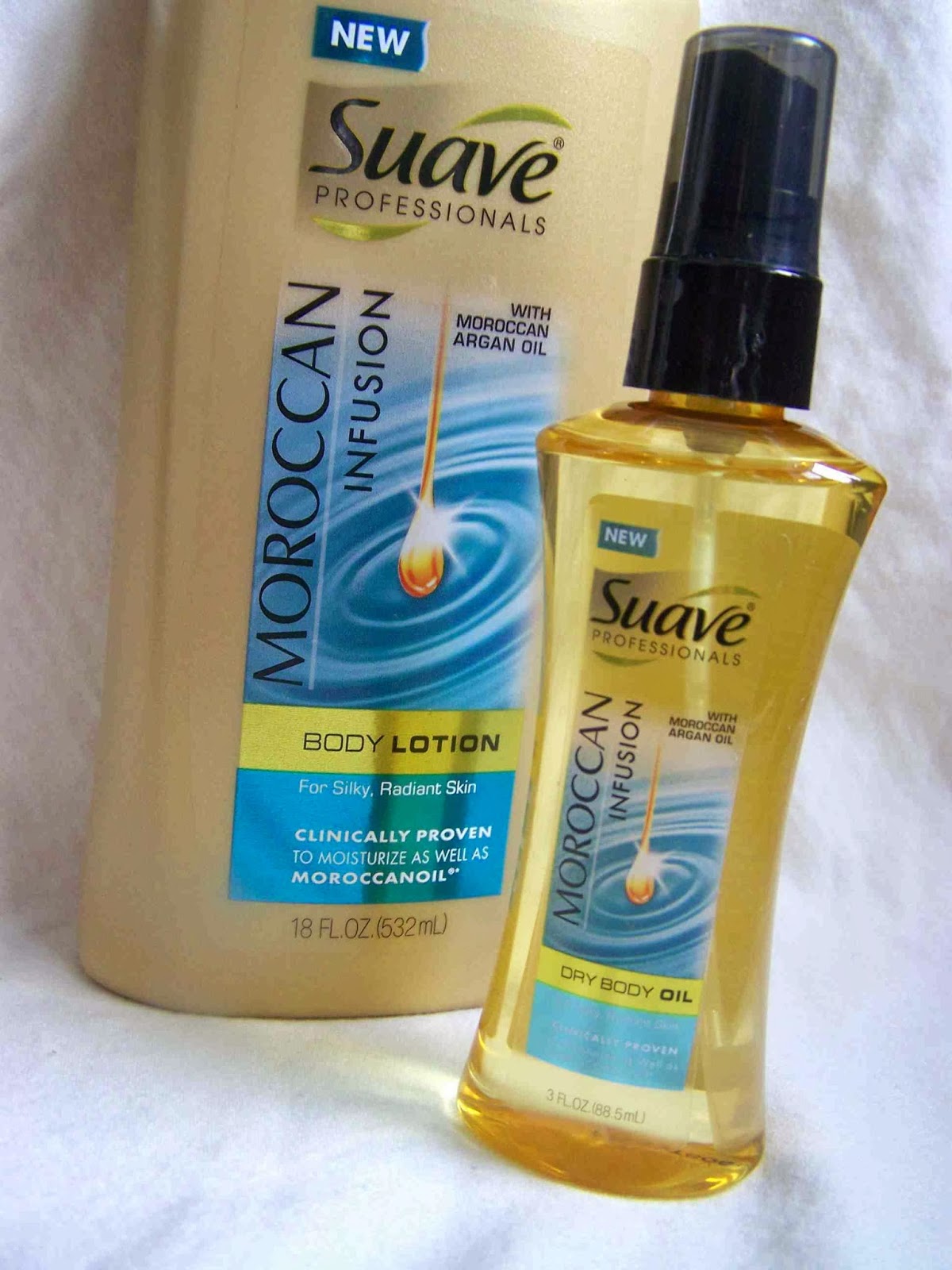 Made by Me. Shared with you. Suave Moroccan Infusion Body Lotion and Dry Body Oil Spray Review