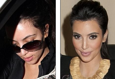 Makeup and Styles: Kim Kardashian Before And After
