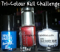 tri-colour-nail-challenge-leighton-denny-be-my-berry-primark-glo-baby-glo-barry-m-retro-blue