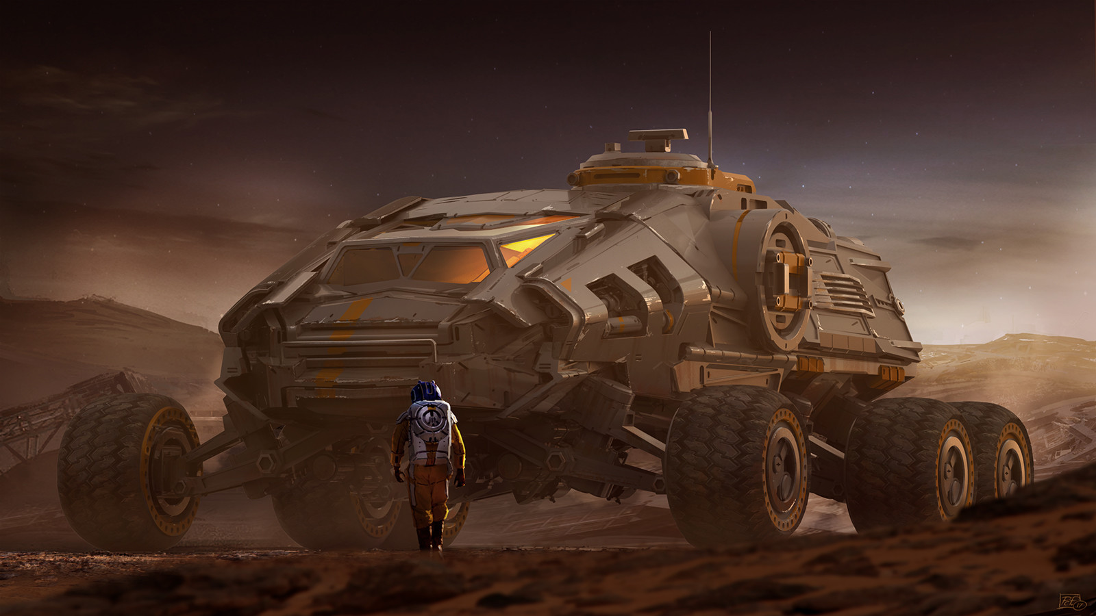 Mars truck by Pat Presley human Mars