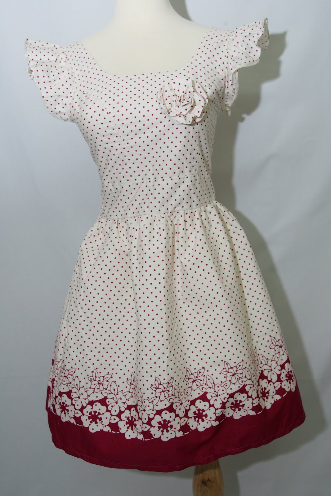 polka dot rose dress