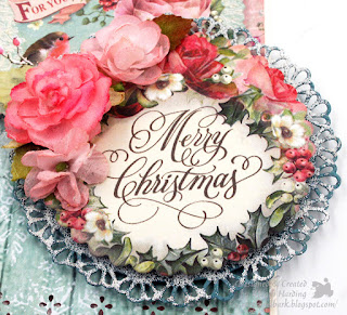 Tags, Stamperia Pink Christmas, The Funkie Junkie Boutique, Tutorials, Maggi Harding Christmas Gift Tag Tutorial Stamperia Christmas