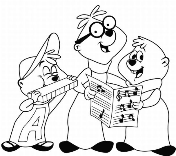 kammerherre alvin and the chipmunks coloring pages - photo #44