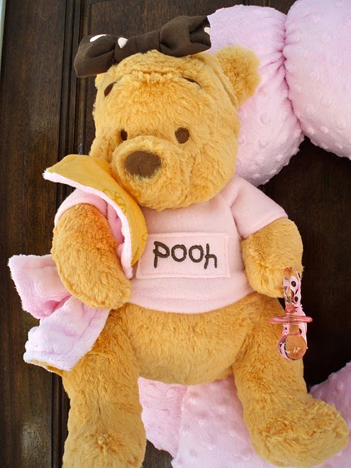 12. Pink Pooh Wreath - Close-up
