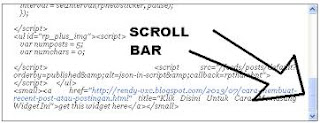 Cara Membuat Scroll Di Postingan Blog