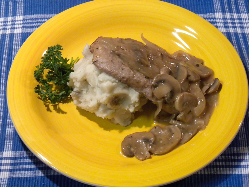 Cooking To Die For Pork Steaks with Mushroom and Onion Gravy and
