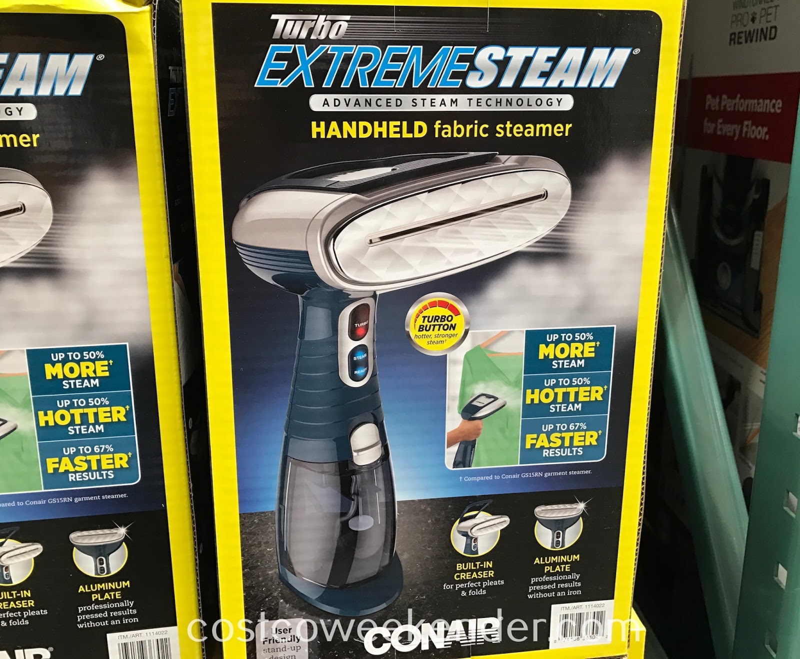Conair Turbo Extreme Steam Handheld Fabric Steamer Costco Weekender