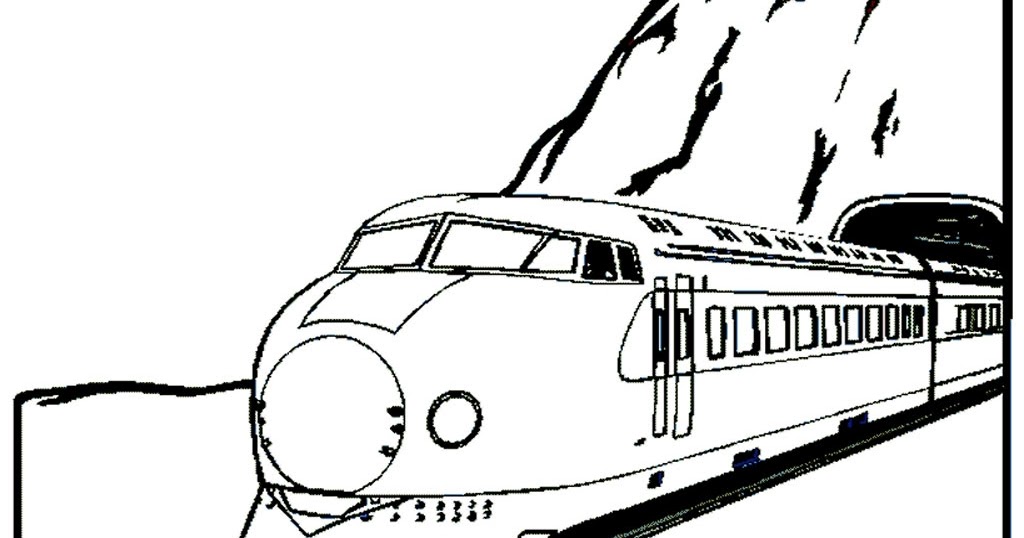 Hasil Mewarnai Gambar Kereta Api