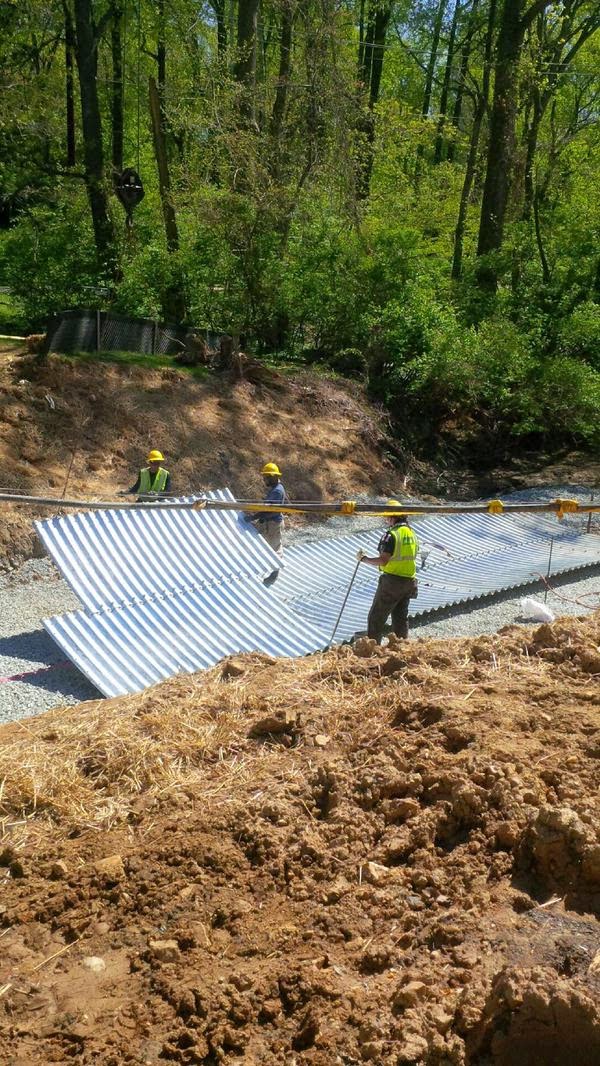 Robert Dyer Bethesda Row Hillandale Road repairs continue in