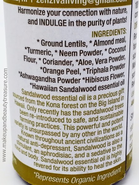 Makeup and Beauty Treasure: Zenziva Hawaiian Sandalwood