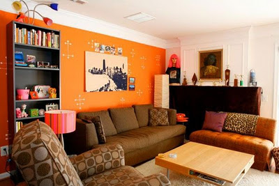Decora el hogar: Decoracion de salas en naranja