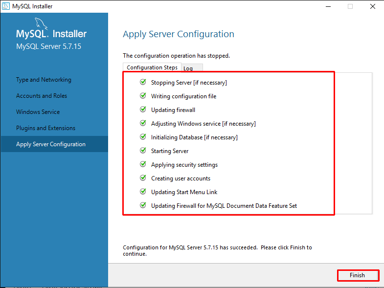 Applying configuration. Applying configuration