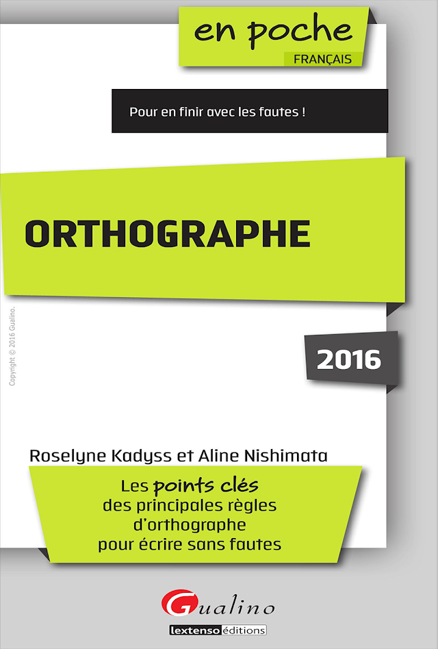 كتاب Orthographe en poche 2016 للتحميل مجانا