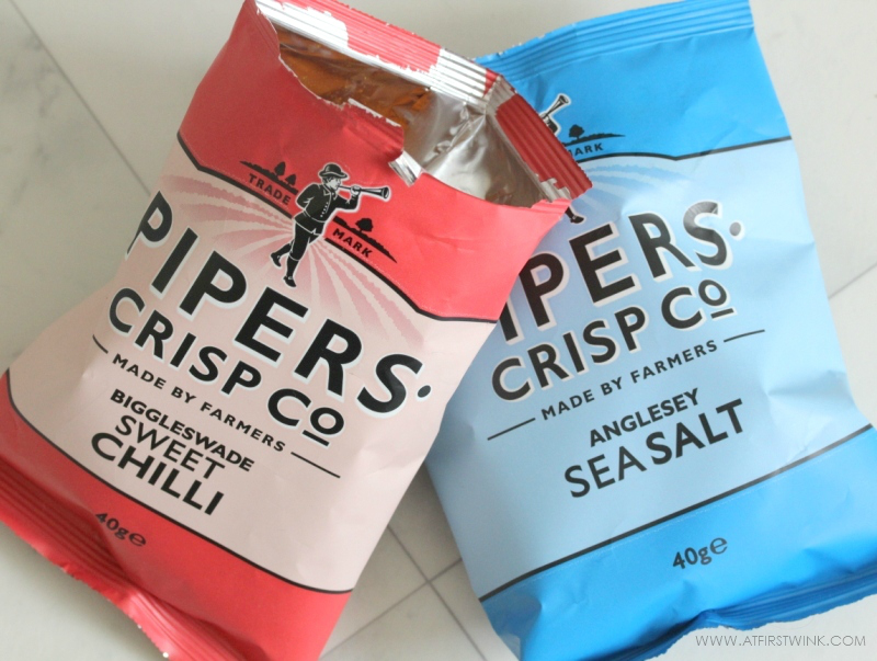 Pipers crisps Sweet Chilli and Sea Salt packs