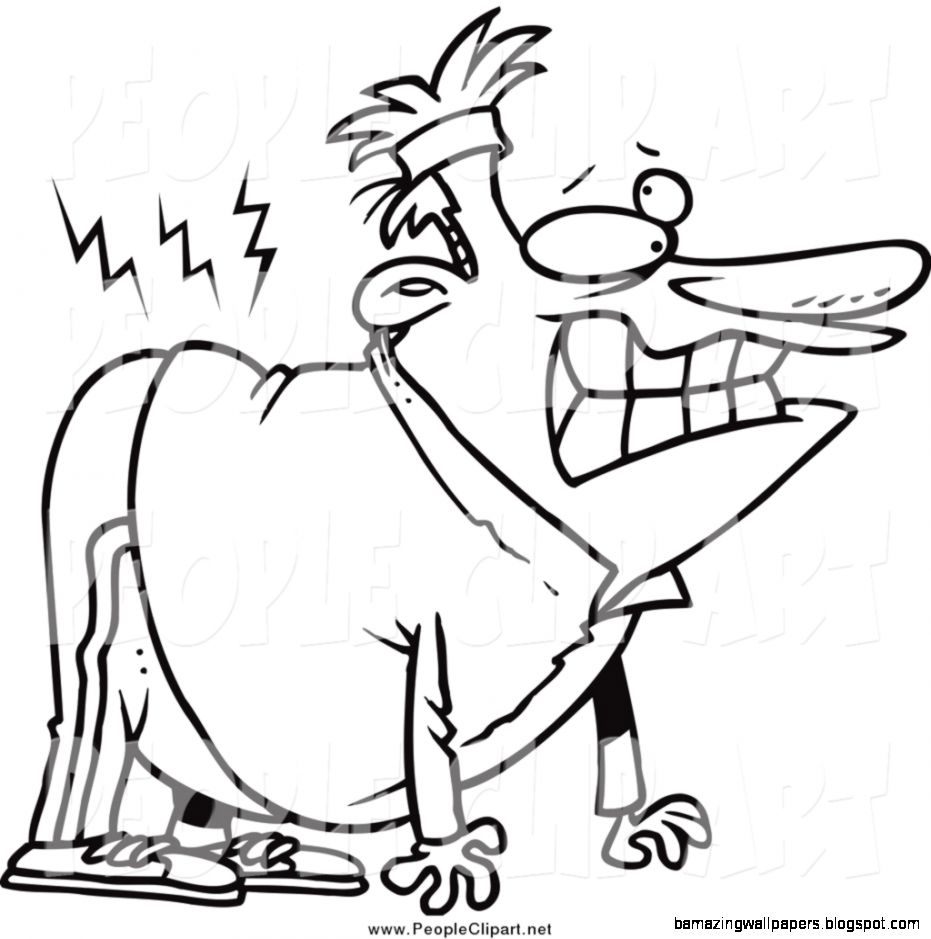 People Clip Art Black and White Back