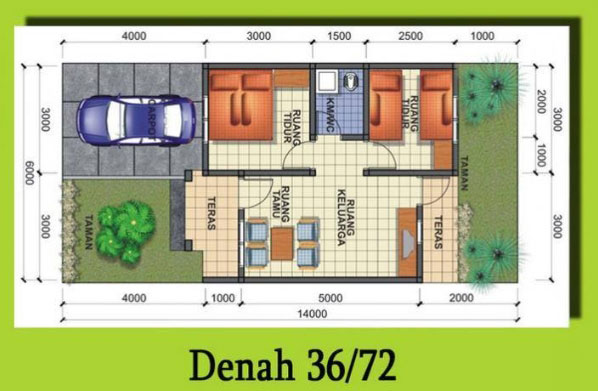 Contoh Desain Rumah Minimalis Type 36/72