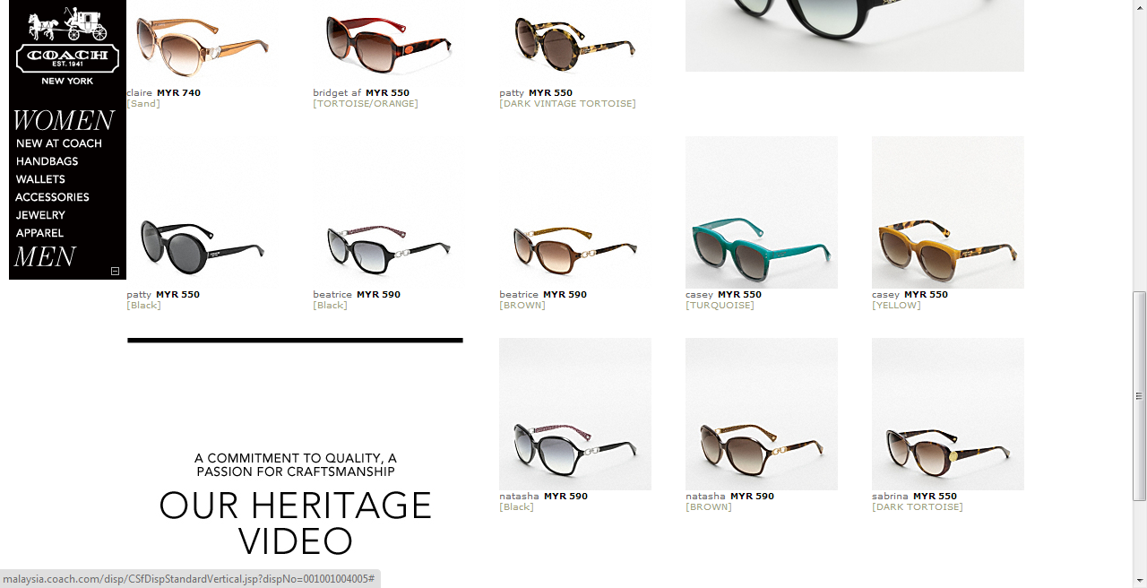 Shoppe Like Travellers Coach Sunglasses Price in Malaysia