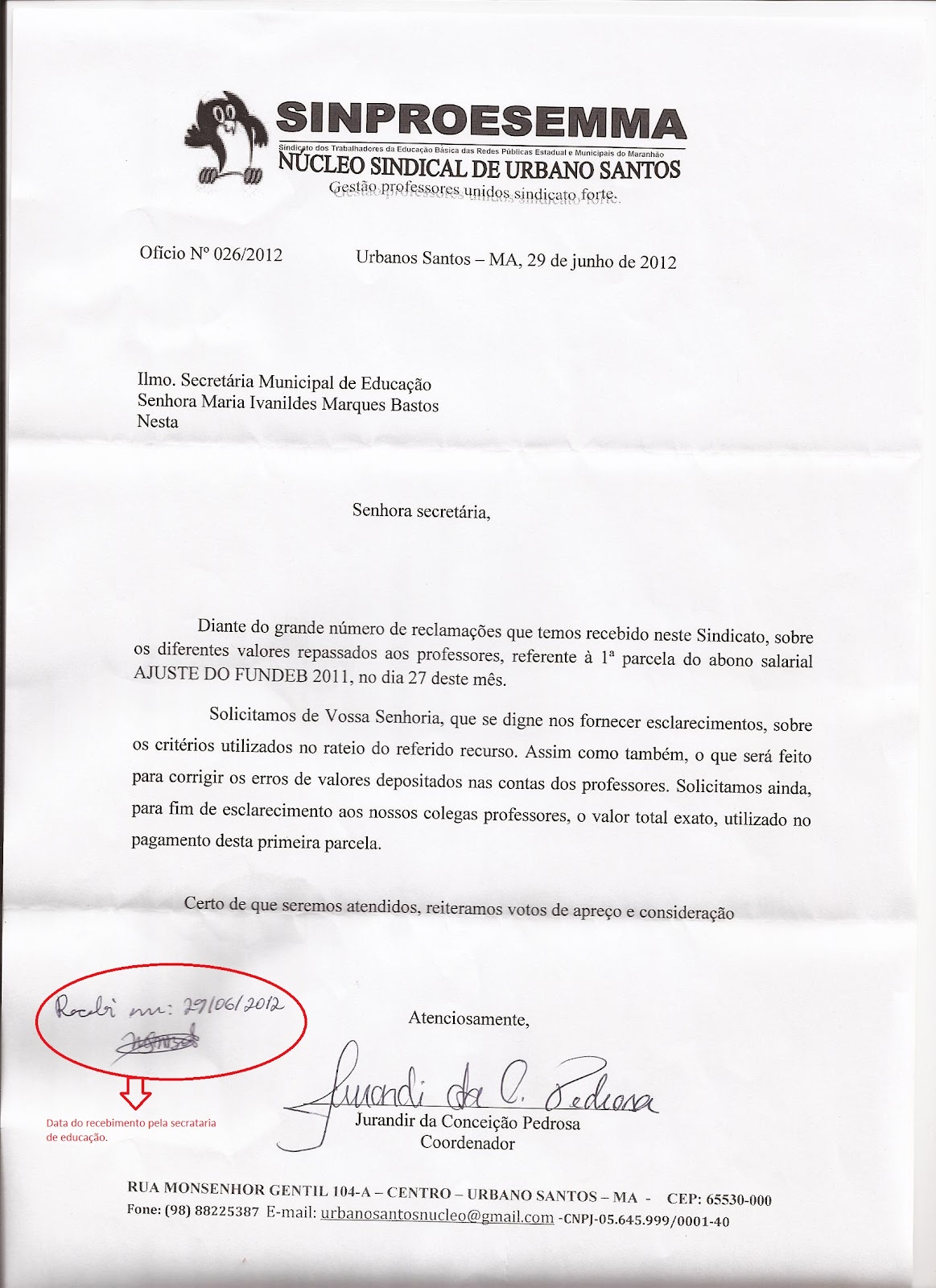 Levantamento Efetuado Pela Secretaria De Educação De Certo Município