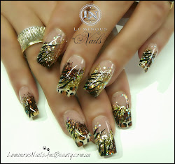 nails nail acrylic gold gel bronze designs luminous animal copper glitter beauty amazing cappuccino sculptured star silver pretty leopard sand