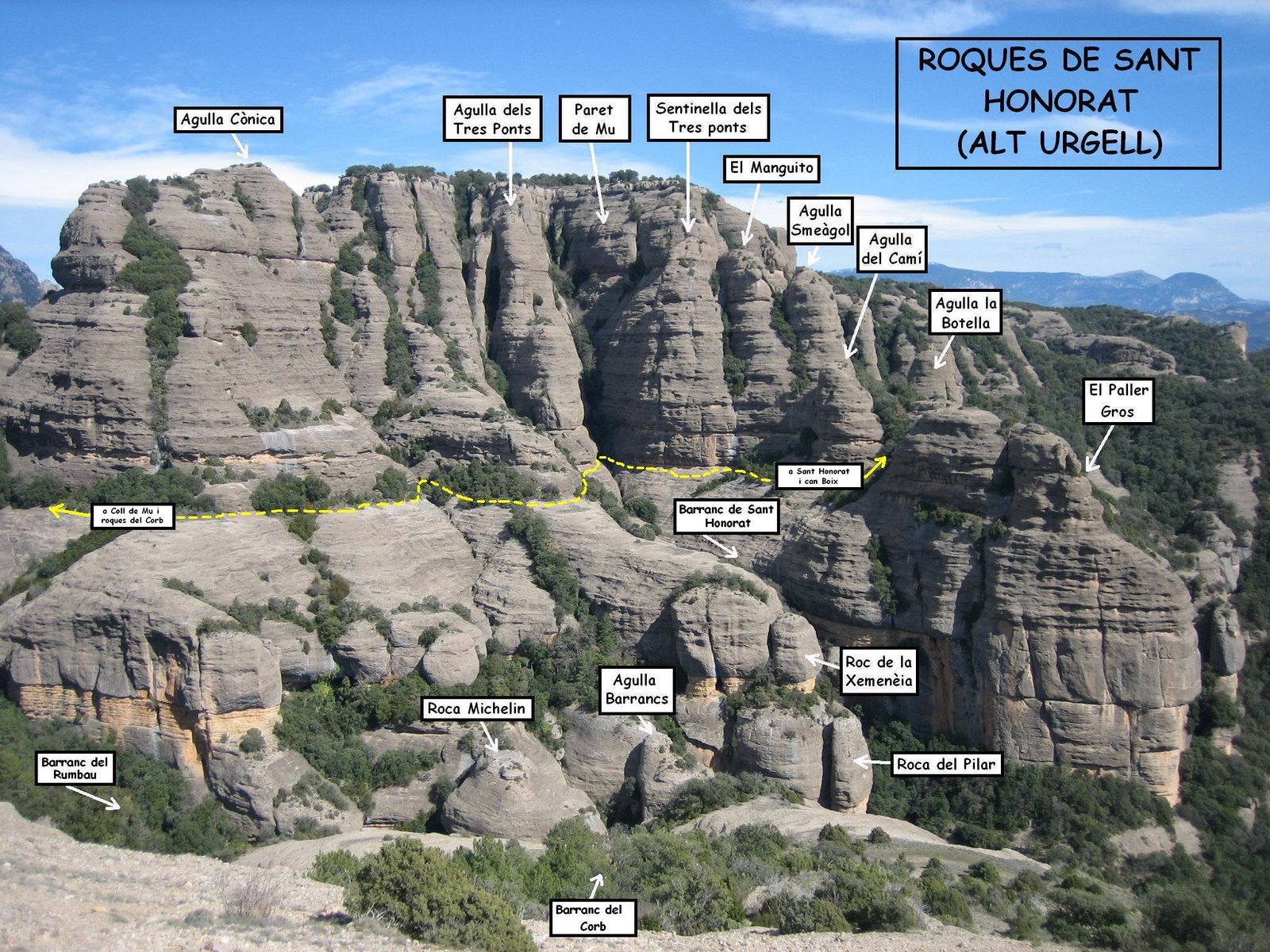 Natura 100   Moles del Corb Sant Honorat -Peramola-