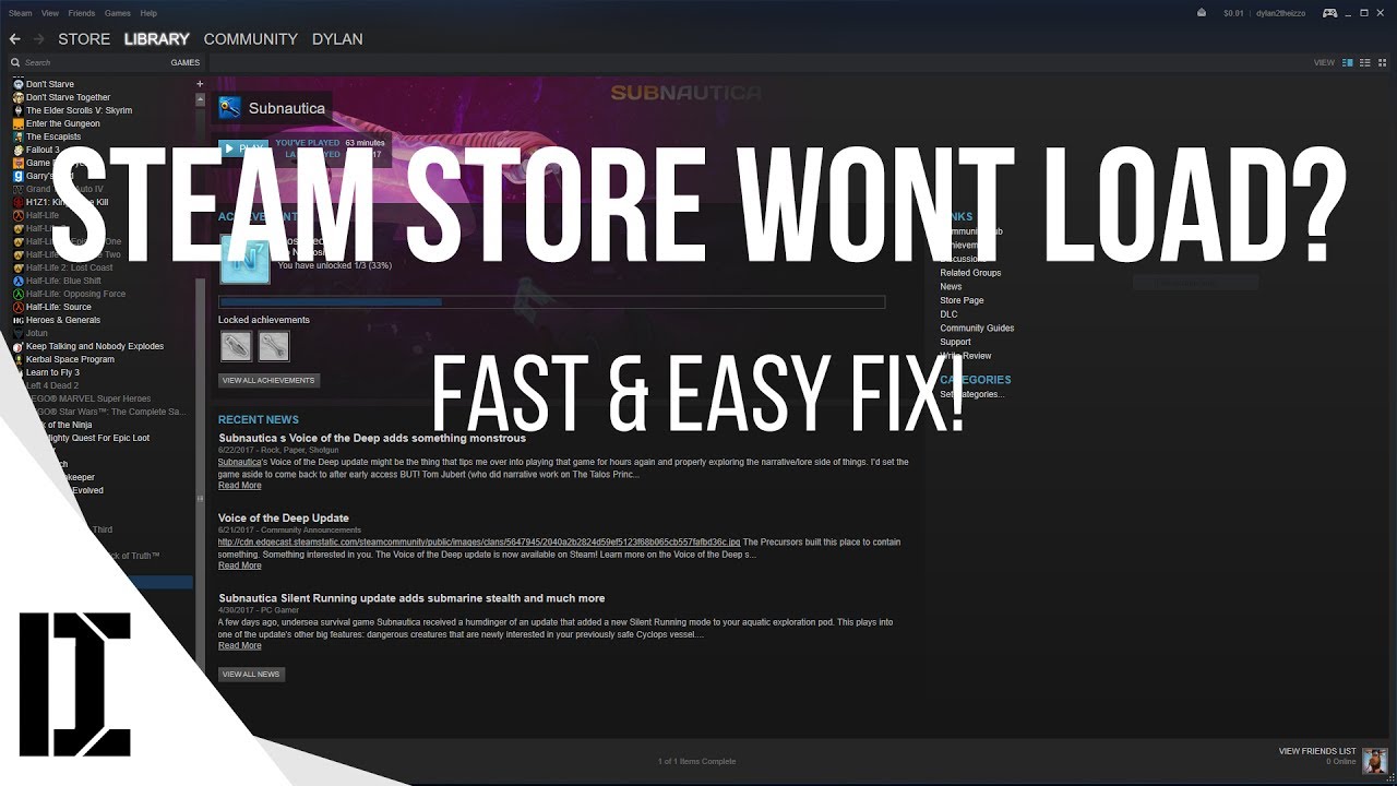Hello USA steam store won't load