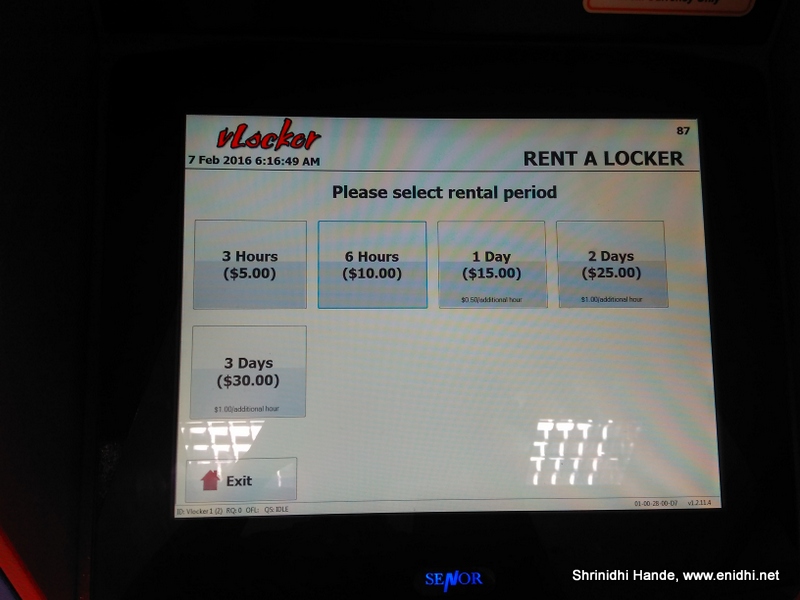 Lockers/Cloakroom/Luggage storage facility at Canberra bus terminal