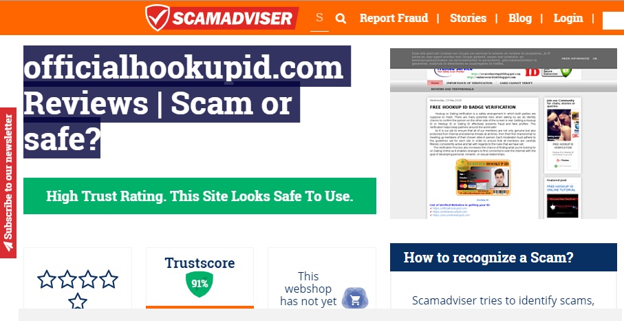 Hookup ID is not a Scam.