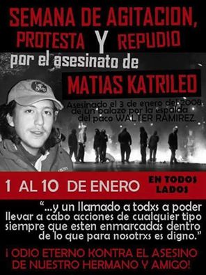 SEMANA DE AGITACIÓN, PROTESTA Y REPUDIO, POR EL ASESINATO DE MATIAS CATRILEO