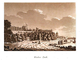 Windsor Castle  from Picturesque Views on the River Thames  by Samuel Ireland (1791)